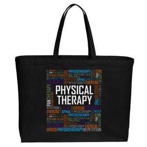 PT Physical Therapy Gift Words Therapist Month Cotton Canvas Jumbo Tote