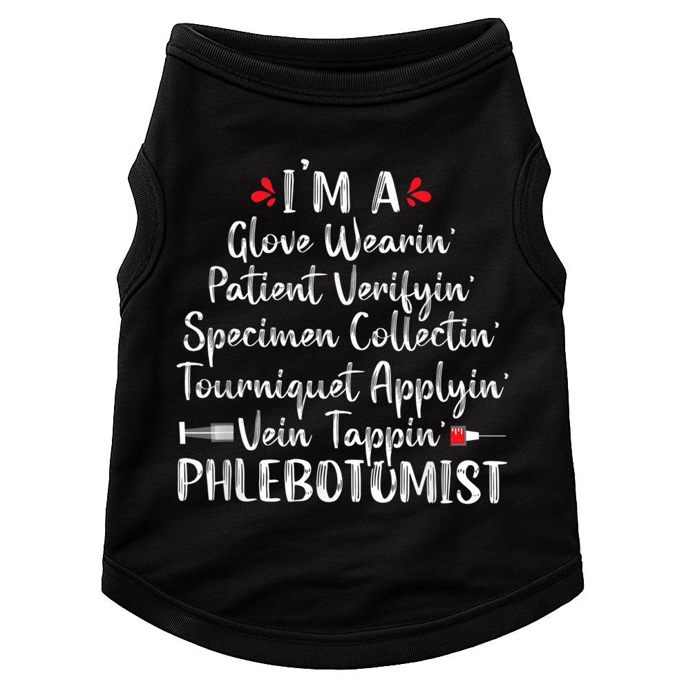 Phlebotomist Phlebotomy Technician Funny Nurse Clinical Doggie Tank