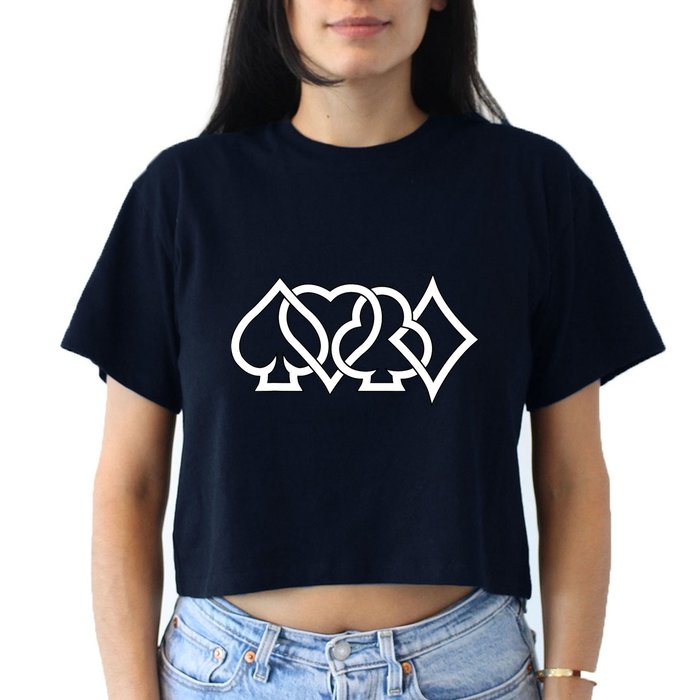 Poker Player Texas Hold'Em Poker Women's Crop Top Tee