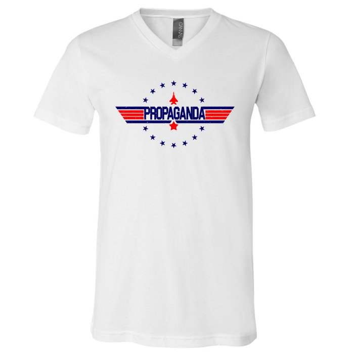 Propaganda Political Top Gun V-Neck T-Shirt