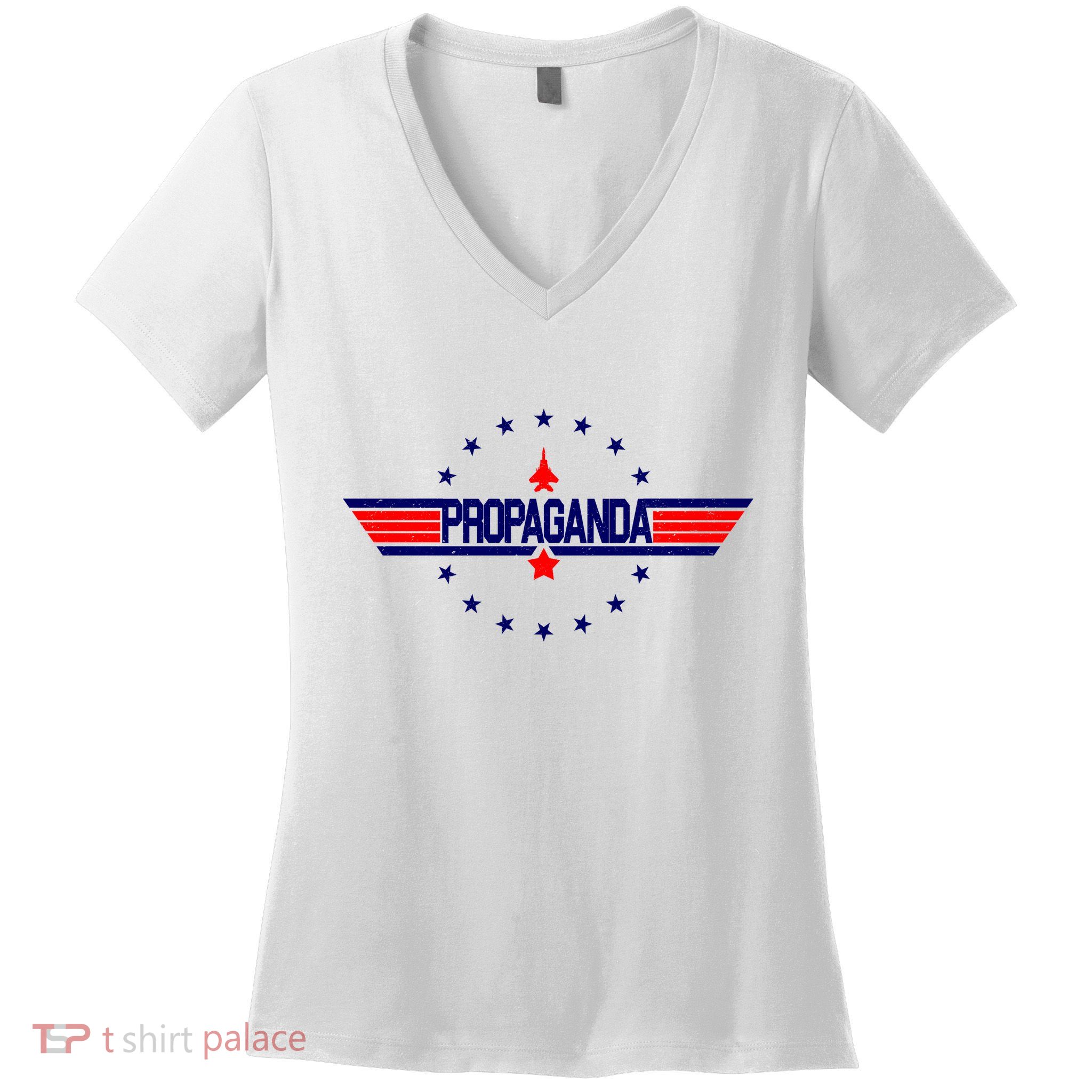 Propaganda Political Top Gun Women's V-Neck T-Shirt