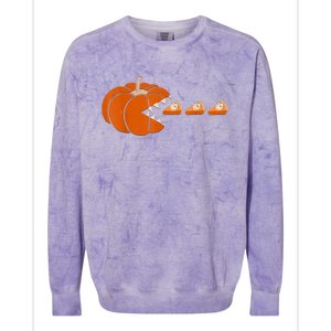 Pumpkin Pie Thanksgiving Day Funny Autumn Fall Season Colorblast Crewneck Sweatshirt