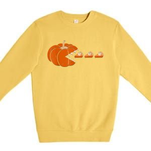 Pumpkin Pie Thanksgiving Day Funny Autumn Fall Season Premium Crewneck Sweatshirt