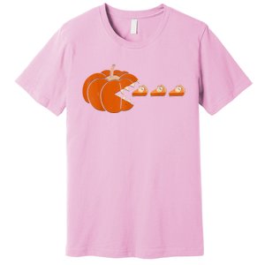 Pumpkin Pie Thanksgiving Day Funny Autumn Fall Season Premium T-Shirt