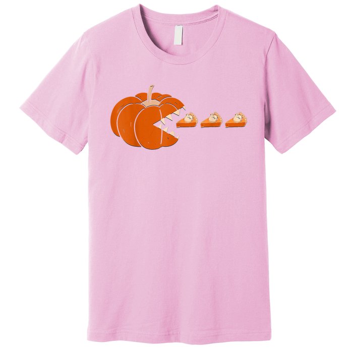 Pumpkin Pie Thanksgiving Day Funny Autumn Fall Season Premium T-Shirt