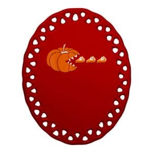 Pumpkin Pie Thanksgiving Day Funny Autumn Fall Season Ceramic Oval Ornament