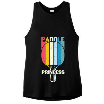 Paddle Princess Table Tennis Mom Funny Ping Pong Cute Gift Ladies PosiCharge Tri-Blend Wicking Tank
