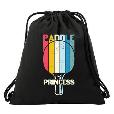 Paddle Princess Table Tennis Mom Funny Ping Pong Cute Gift Drawstring Bag