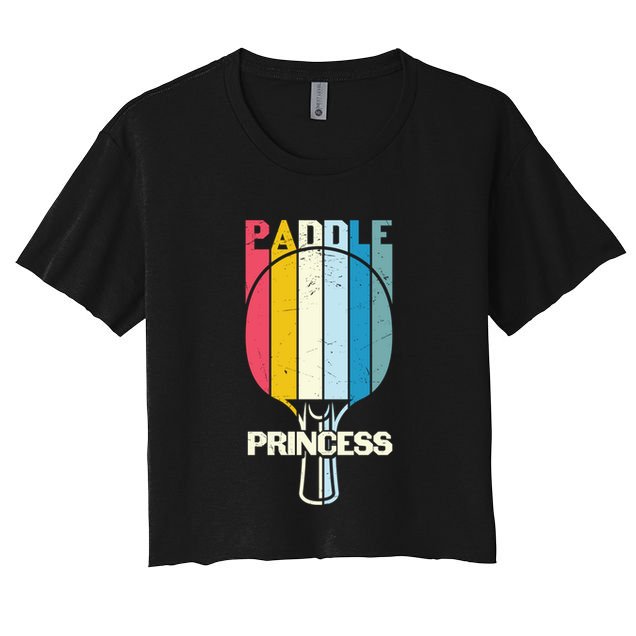 Paddle Princess Table Tennis Mom Funny Ping Pong Cute Gift Crop Top