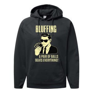 Poker Player Texas Hold'Em Night - Bluffing Funny Poker Performance Fleece Hoodie