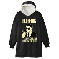 Poker Player Texas Hold'Em Night - Bluffing Funny Poker Hooded Wearable Blanket