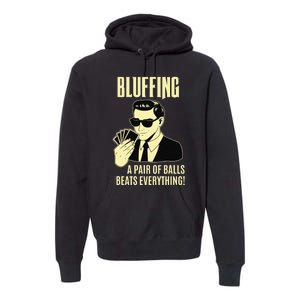 Poker Player Texas Hold'Em Night - Bluffing Funny Poker Premium Hoodie