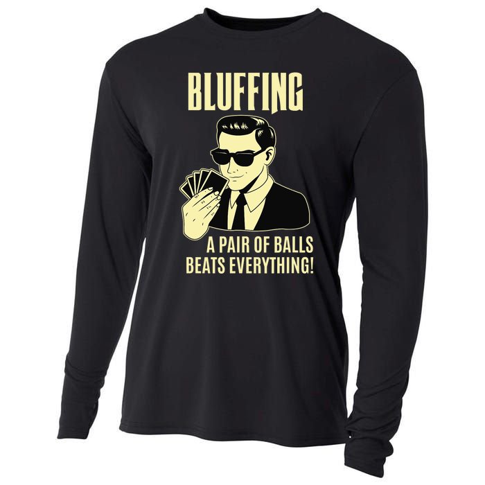 Poker Player Texas Hold'Em Night - Bluffing Funny Poker Cooling Performance Long Sleeve Crew