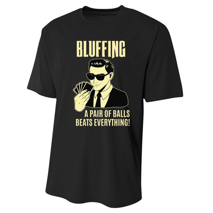 Poker Player Texas Hold'Em Night - Bluffing Funny Poker Performance Sprint T-Shirt