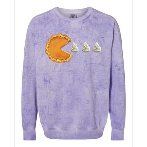 Pumpkin Pie Thanksgiving Day Funny Colorblast Crewneck Sweatshirt