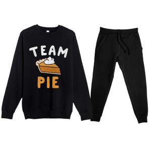 Pumpkin Pie Team Pie Day Thanksgiving Squad Group Premium Crewneck Sweatsuit Set