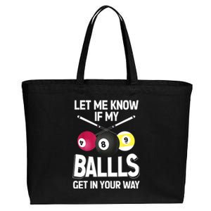 Play Pool Table Cue Stick Snooker Funny Billiard 8 Ball Gift Cotton Canvas Jumbo Tote