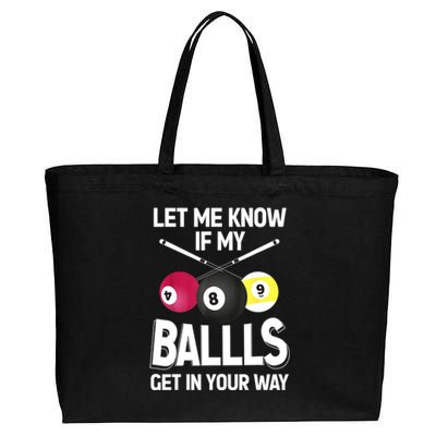 Play Pool Table Cue Stick Snooker Funny Billiard 8 Ball Gift Cotton Canvas Jumbo Tote