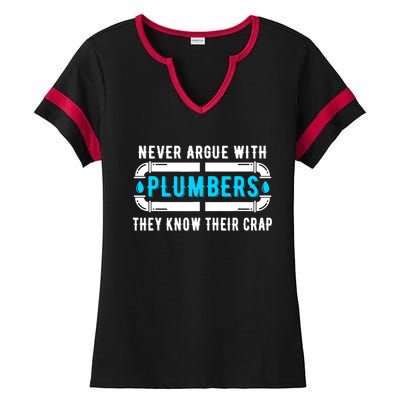 Plumber Plumbing Tools Ladies Halftime Notch Neck Tee