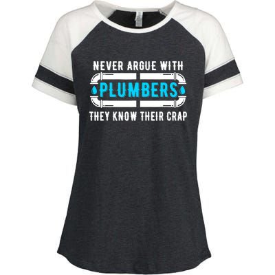 Plumber Plumbing Tools Enza Ladies Jersey Colorblock Tee