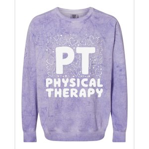 Pt Physical Therapy Heart Therapist Student Pediatric Colorblast Crewneck Sweatshirt