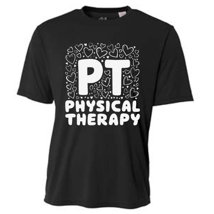 Pt Physical Therapy Heart Therapist Student Pediatric Cooling Performance Crew T-Shirt