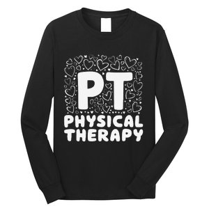 Pt Physical Therapy Heart Therapist Student Pediatric Long Sleeve Shirt