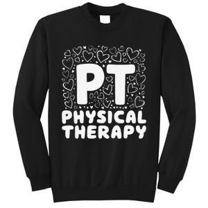 Pt Physical Therapy Heart Therapist Student Pediatric Sweatshirt