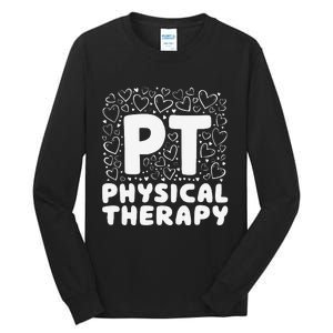 Pt Physical Therapy Heart Therapist Student Pediatric Tall Long Sleeve T-Shirt