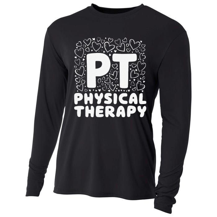 Pt Physical Therapy Heart Therapist Student Pediatric Cooling Performance Long Sleeve Crew