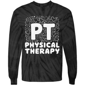 Pt Physical Therapy Heart Therapist Student Pediatric Tie-Dye Long Sleeve Shirt