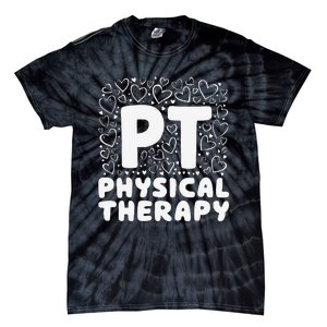 Pt Physical Therapy Heart Therapist Student Pediatric Tie-Dye T-Shirt