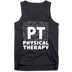 Pt Physical Therapy Heart Therapist Student Pediatric Tank Top