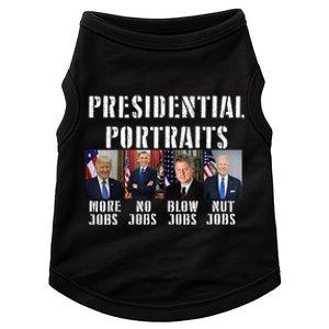 Presidential Portraits Trump More Jobs Obama No Jobs Bush Doggie Tank