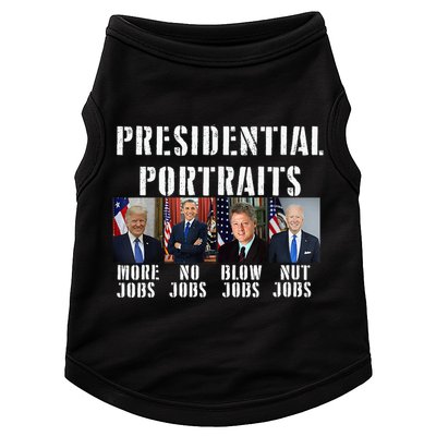 Presidential Portraits Trump More Jobs Obama No Jobs Bush Doggie Tank