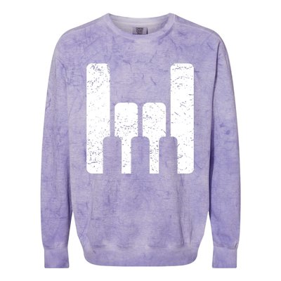 Piano Player Teacher Gift The Keyboard Rocks Colorblast Crewneck Sweatshirt