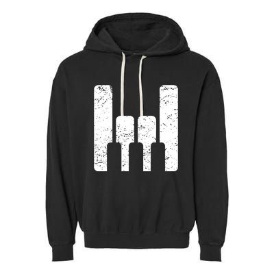 Piano Player Teacher Gift The Keyboard Rocks Garment-Dyed Fleece Hoodie