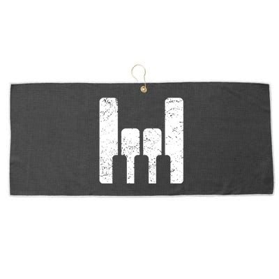 Piano Player Teacher Gift The Keyboard Rocks Large Microfiber Waffle Golf Towel