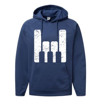 Piano Player Teacher Gift The Keyboard Rocks Performance Fleece Hoodie