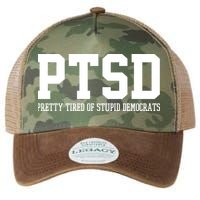 PTSD Pretty Tired Of Stupid Democrats Funny Legacy Tie Dye Trucker Hat