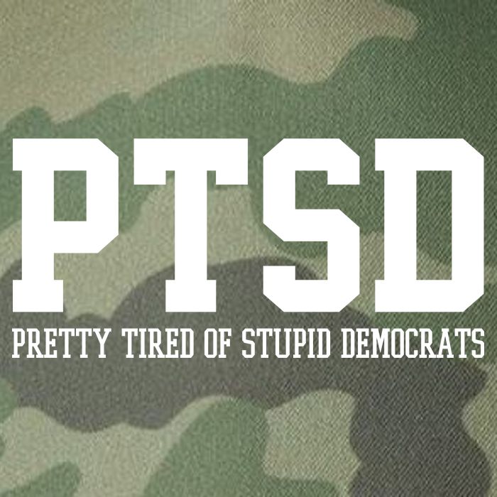 PTSD Pretty Tired Of Stupid Democrats Funny Legacy Tie Dye Trucker Hat