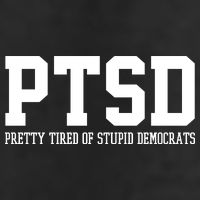 PTSD Pretty Tired Of Stupid Democrats Funny Adult Drive Performance Visor