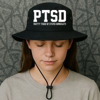 PTSD Pretty Tired Of Stupid Democrats Funny Bucket Hat