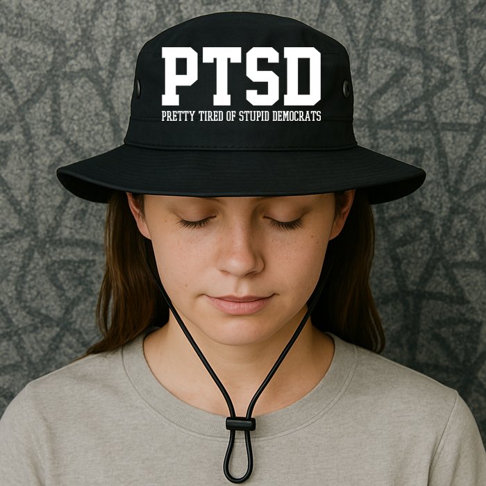 PTSD Pretty Tired Of Stupid Democrats Funny Bucket Hat