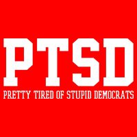 PTSD Pretty Tired Of Stupid Democrats Funny Flatbill Hat