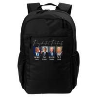 Presidential Portraits Trump More Jobs Obama No Jobs Bush Daily Commute Backpack