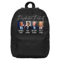 Presidential Portraits Trump More Jobs Obama No Jobs Bush 16 in Basic Backpack