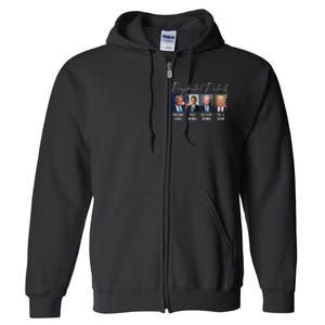 Presidential Portraits Trump More Jobs Obama No Jobs Bush Full Zip Hoodie