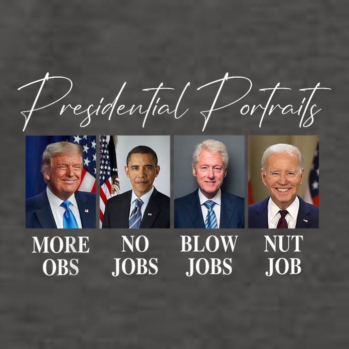 Presidential Portraits Trump More Jobs Obama No Jobs Bush Vector Backpack