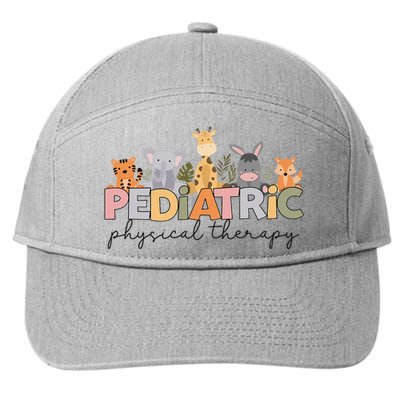 Pediatric Physical Therapy Therapist Pt Crew Safari Animals 7-Panel Snapback Hat